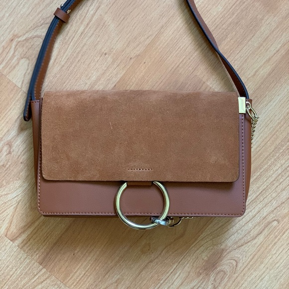 Handbags - Circle Ring Brown Crossbody Bag